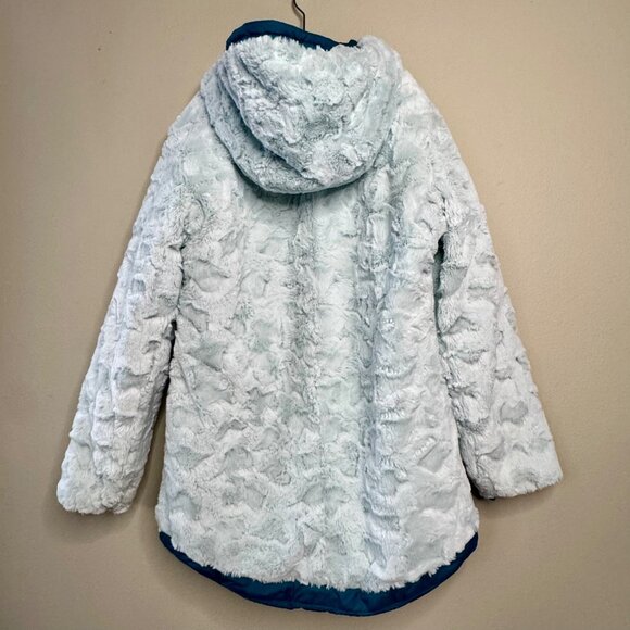 THE NORTH FACE MossBud Swirl Reversible Coat Girls M 10-12 Parka Winter Jacket - Picture 7 of 14